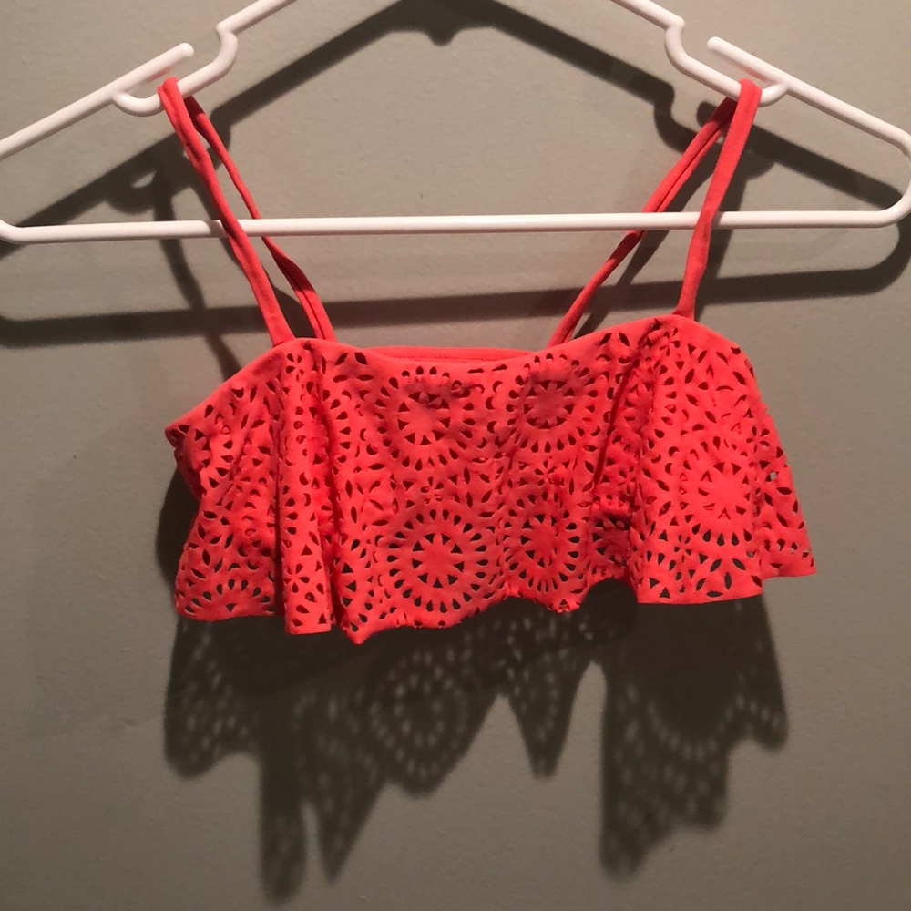 Pink Crochet bikini top xs